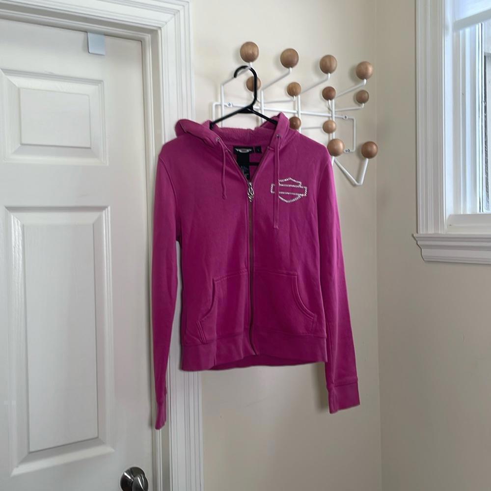 Harley-Davidson - Y2k Vintage Zip Up Hoodie - Barbie … - Gem